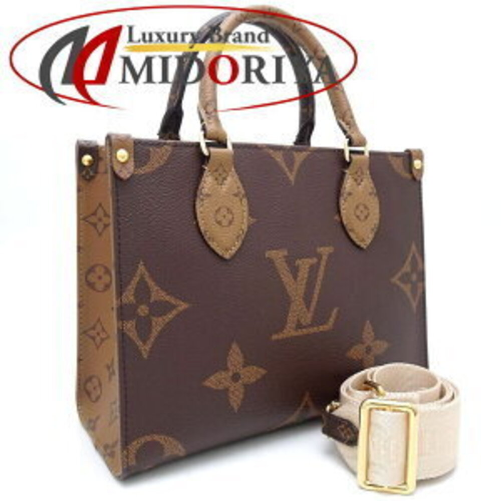 LOUIS VUITTON Monogram Reverse OnTheGo Bag Brown